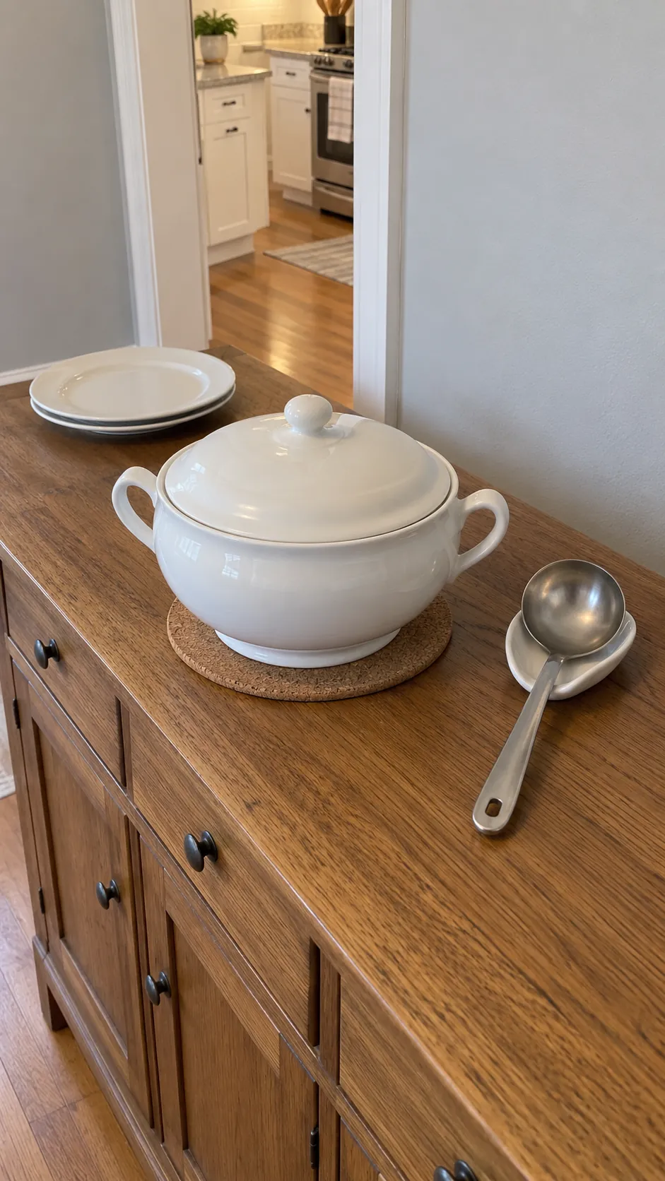 A Lidded Tureen for the Buffet in a vintage Thanksgiving setting