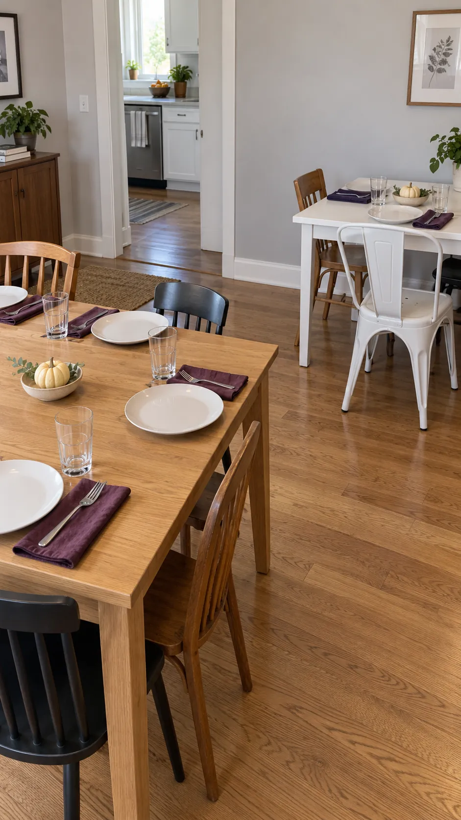 Matching Details across an Extra Table at a practical modern Thanksgiving setting