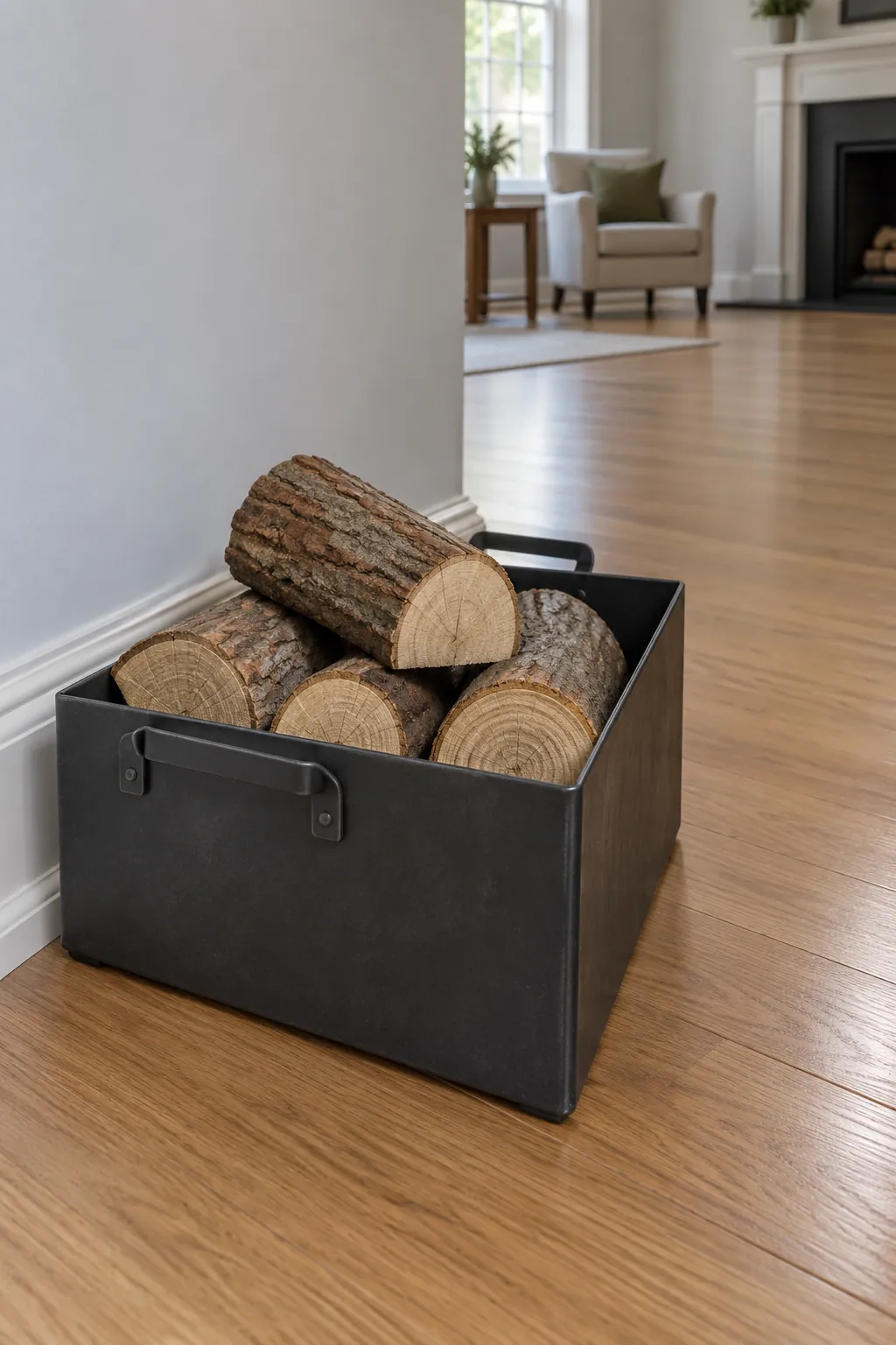 A Log Bin away from Working Heat Thanksgiving living room idea