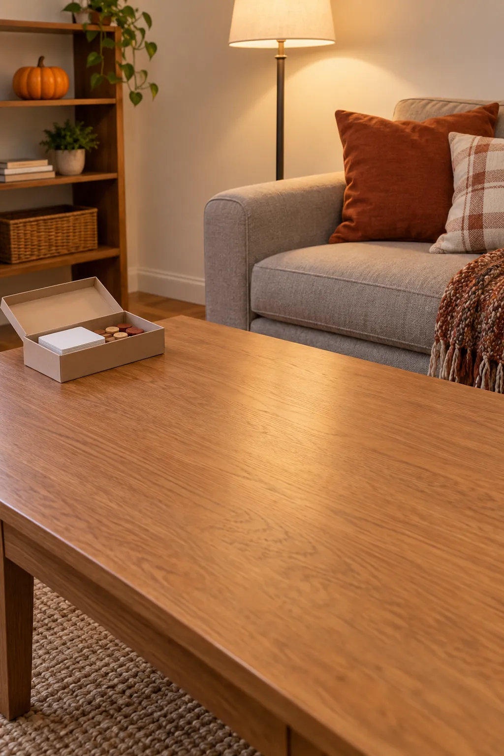 A Clear Table for After Dinner Games Thanksgiving living room idea