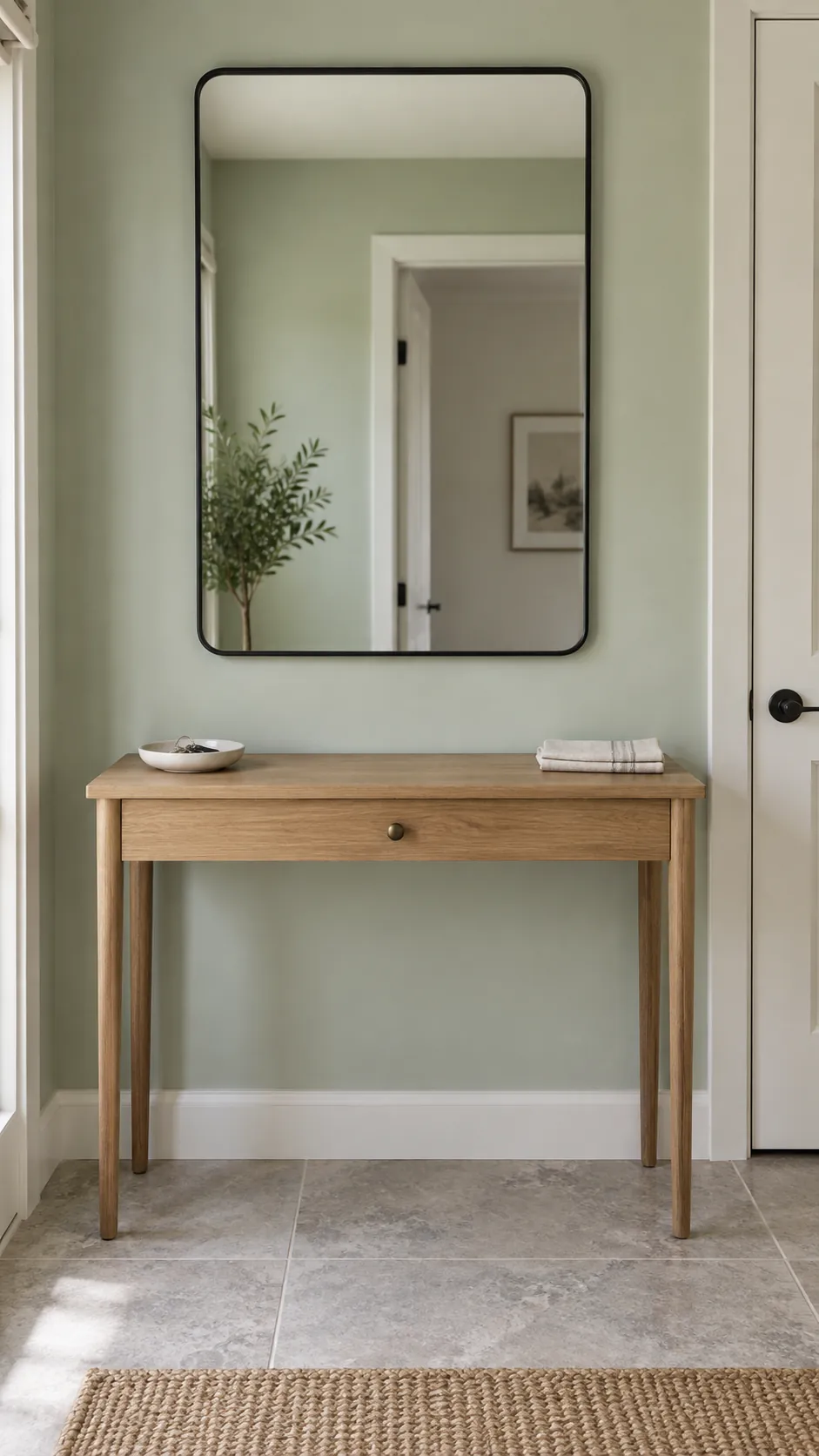 Start with the gap above the tabletop