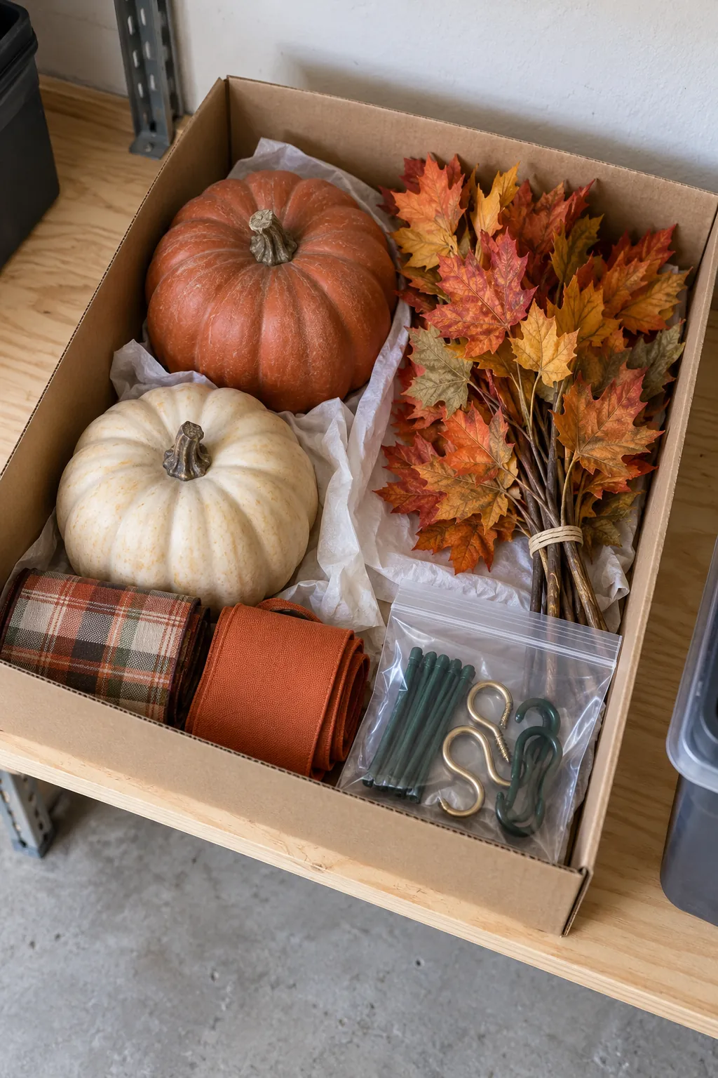 Store Fall Pieces Clean and Dry during a fall to winter porch transition