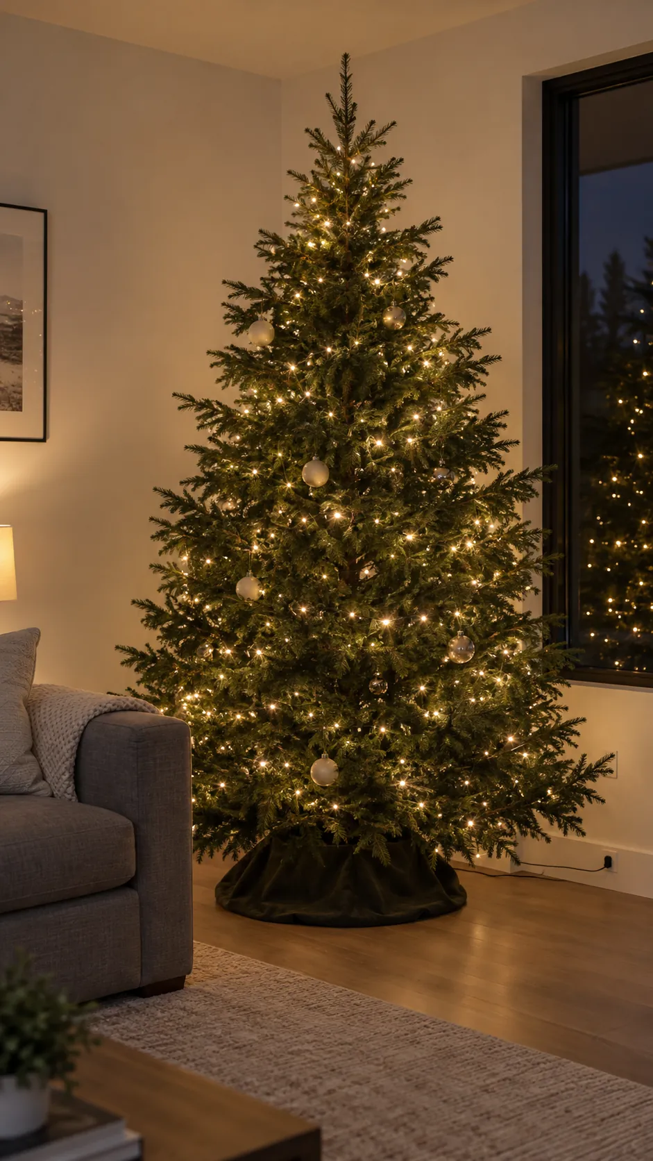 Choose warm white tree lights