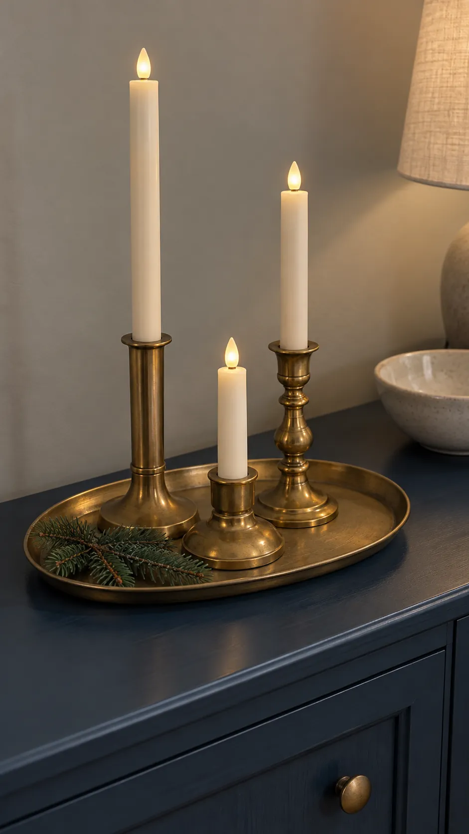 Gather brass tones in one small display