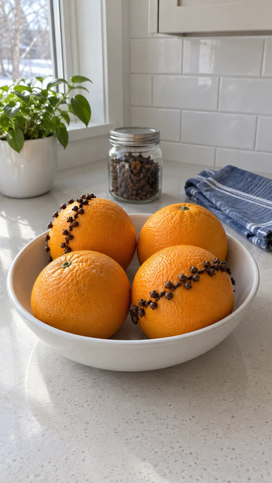 Use a bowl of citrus and cloves
