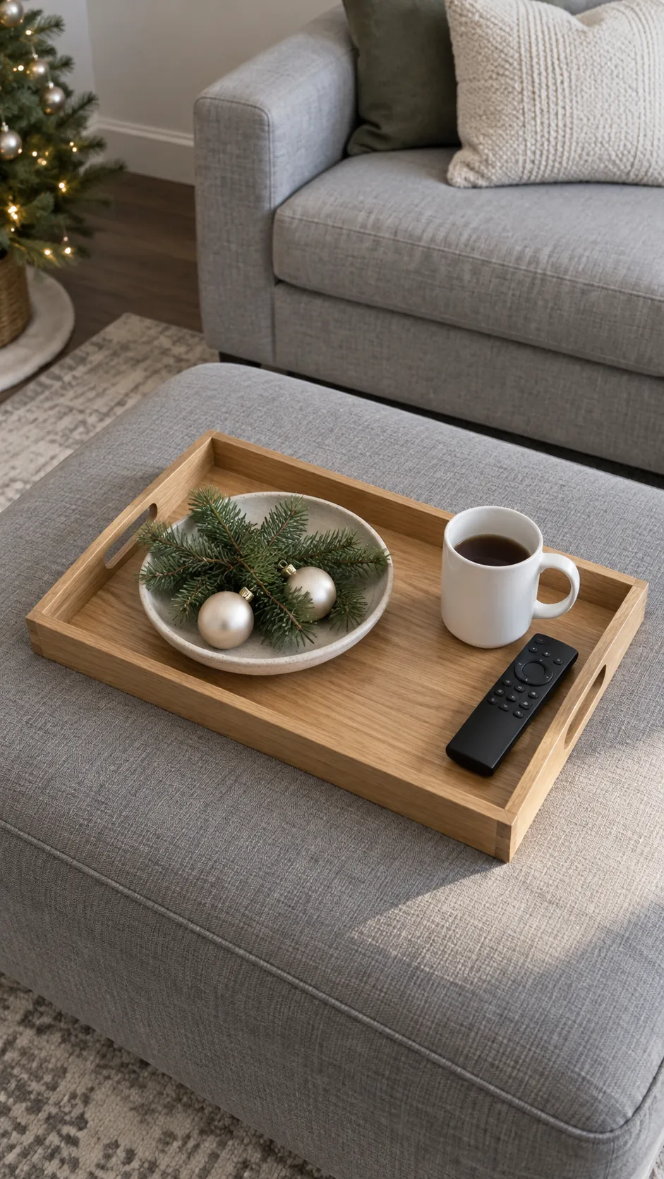 Style a tray with room for everyday use