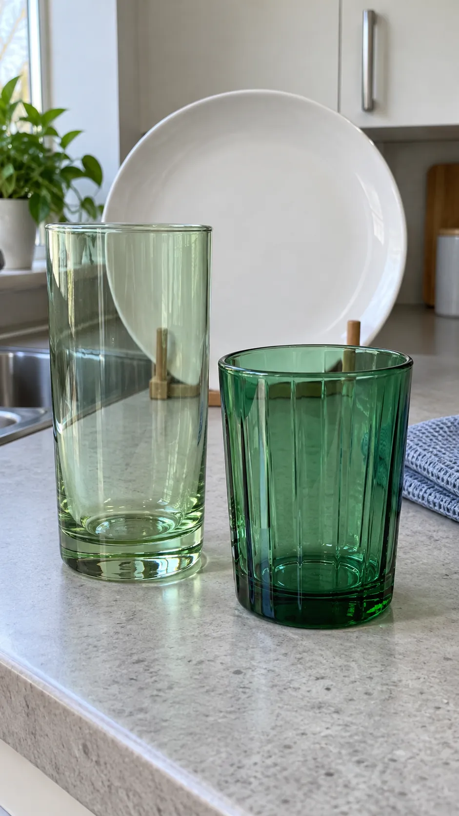 Green glass color comparison