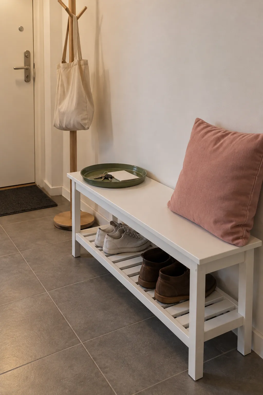 Small green and pink accessory test in a rental entry