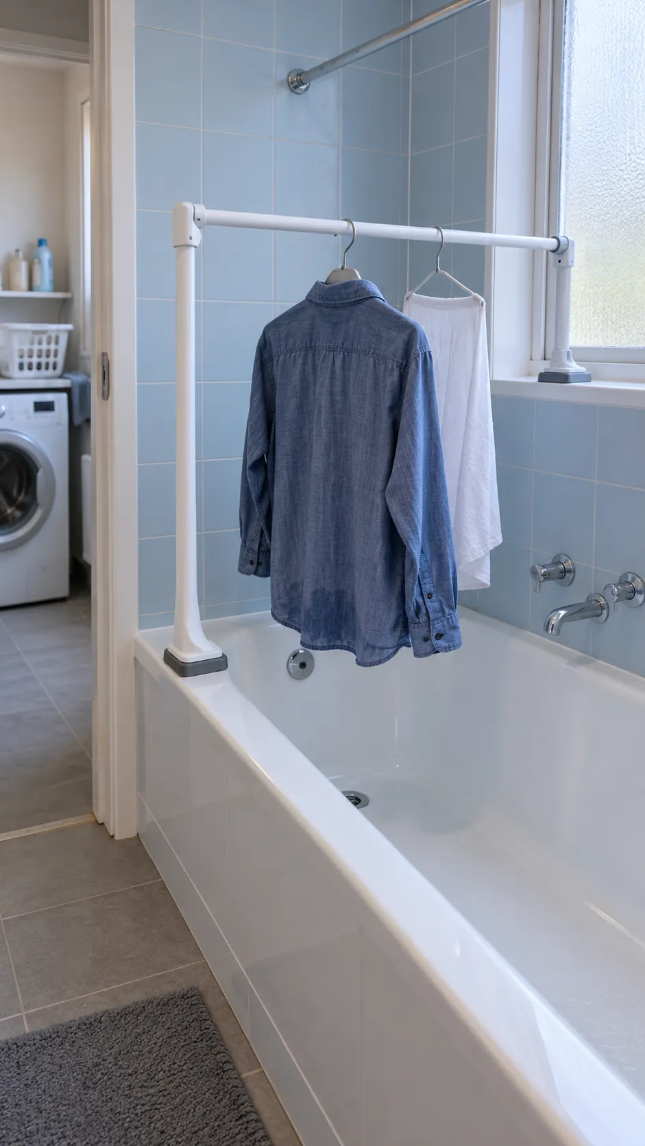 removable bar over the bath