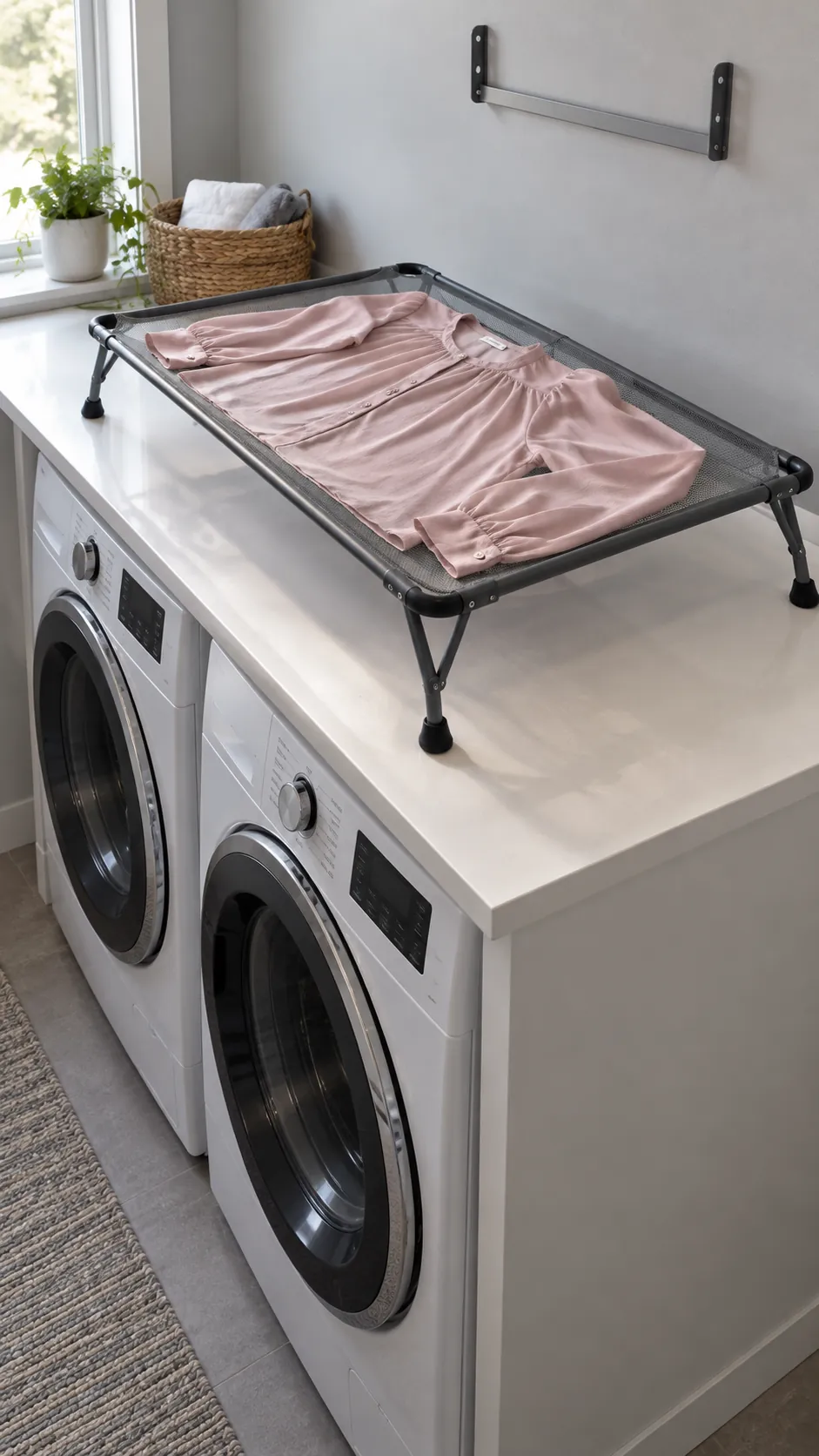 removable frame over a front loader counter
