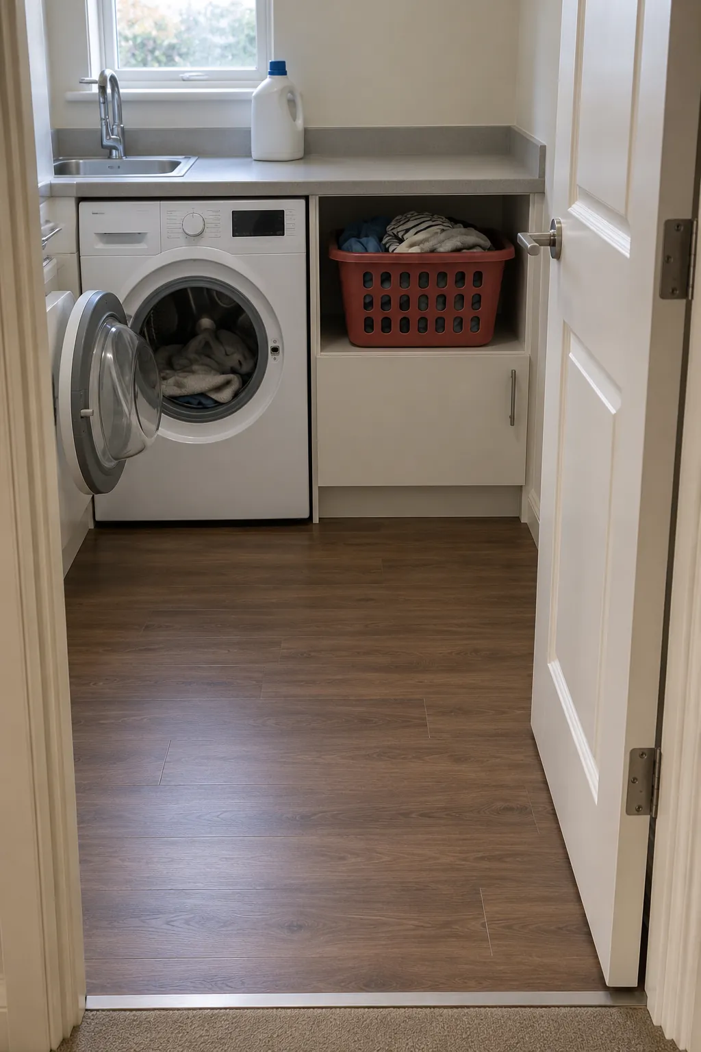 Test the complete laundry route before keeping the arrangement