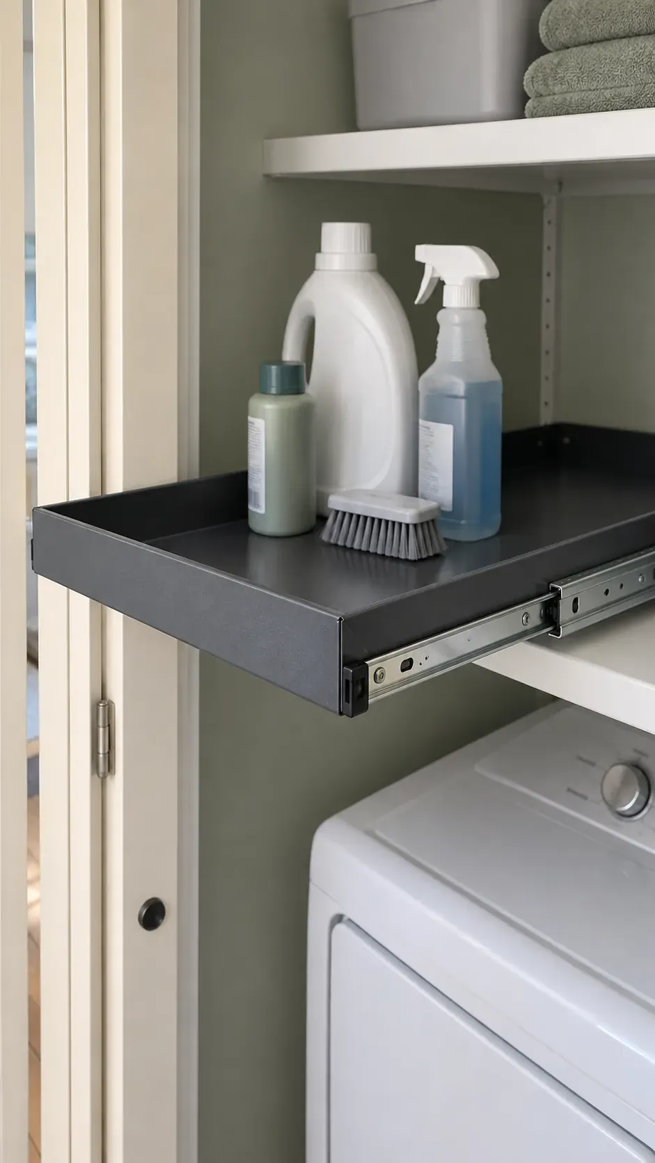 Bring a deep shelf forward on a pullout tray
