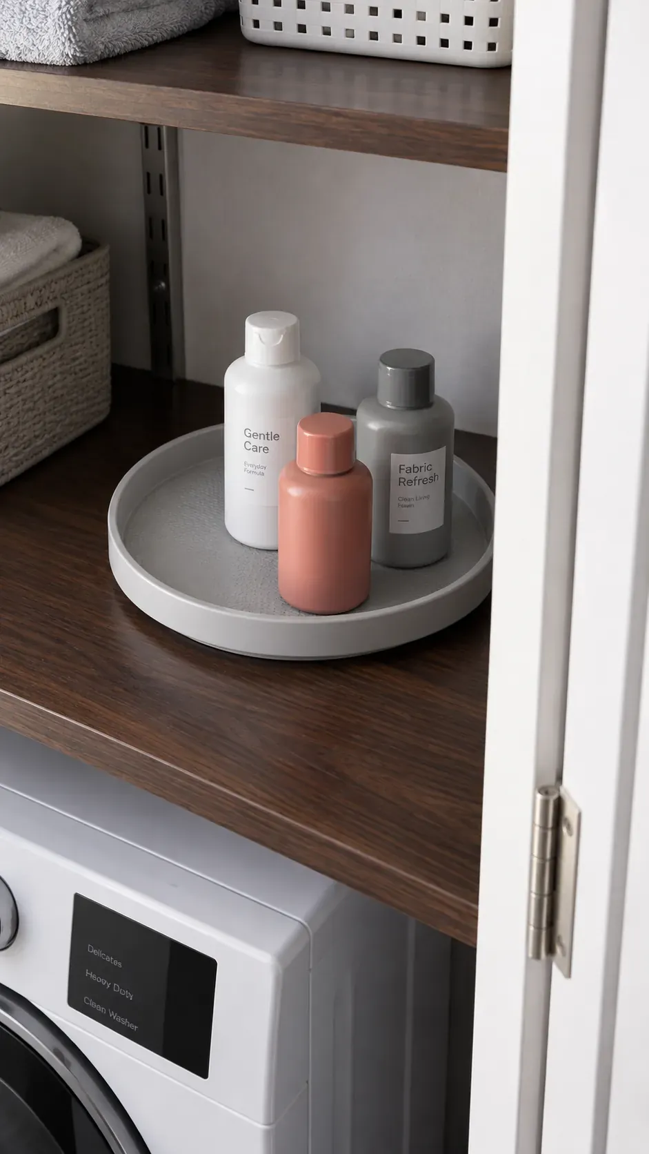 Use a turntable for small stable bottles