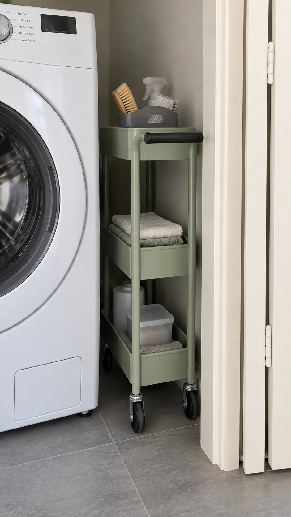 Park a narrow cart in a service safe gap