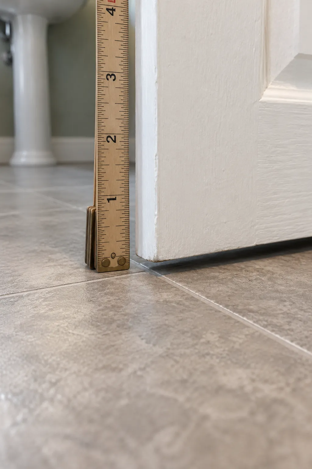 Check the lowest gap in a compact powder room
