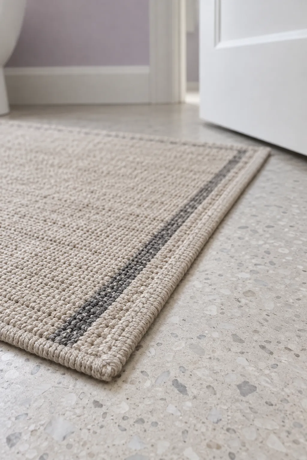 Inspect the bound edge in a compact powder room