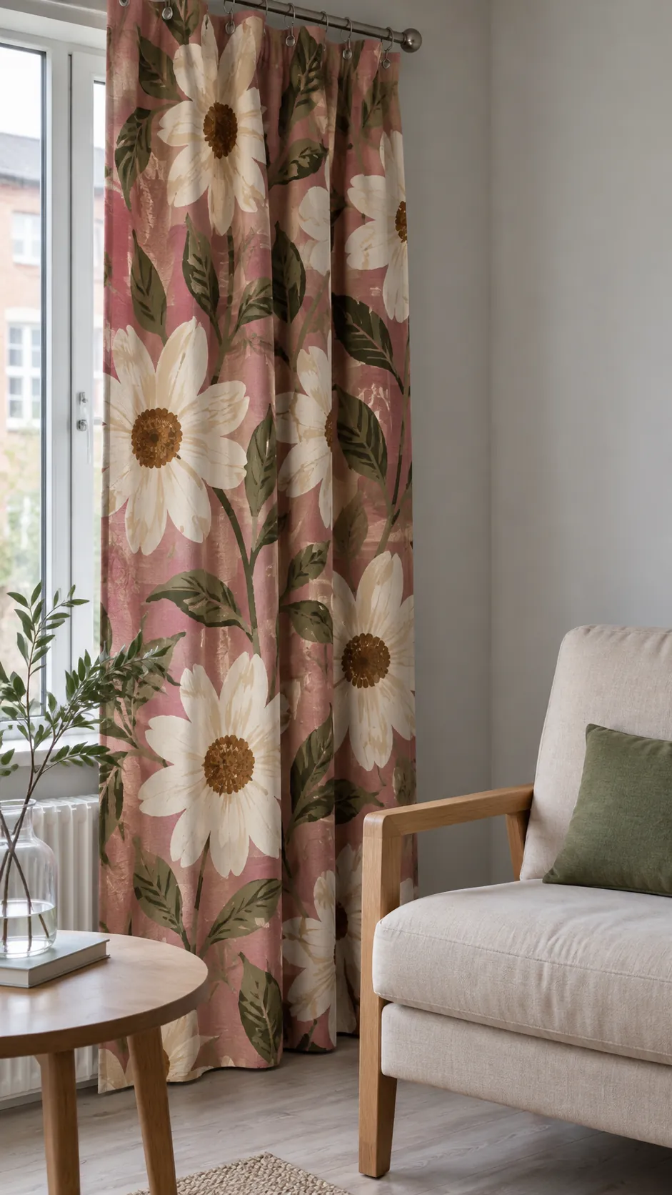 Give a Large Floral Pattern a Quiet Neighbor