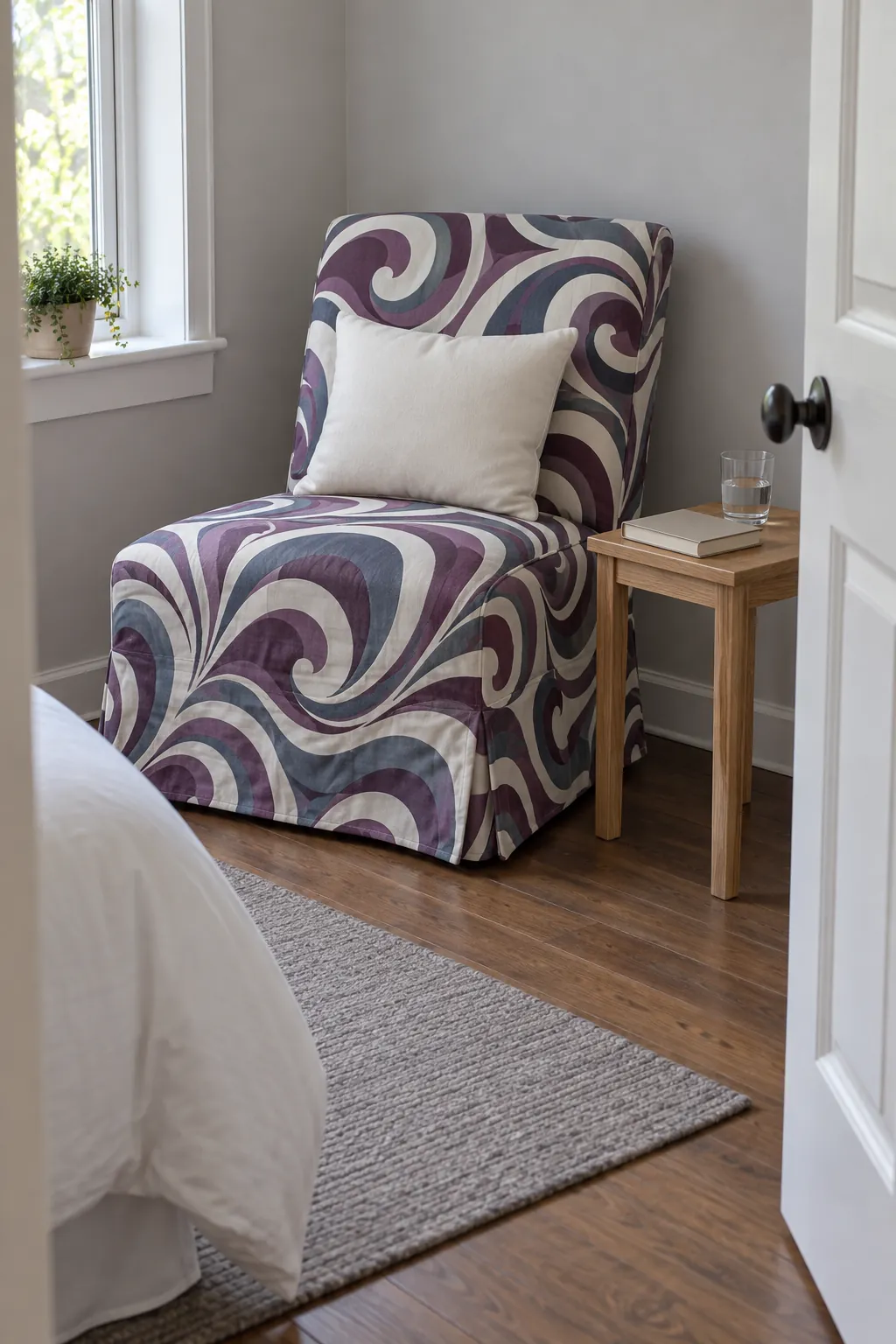 Start With a Patterned Chair Cover