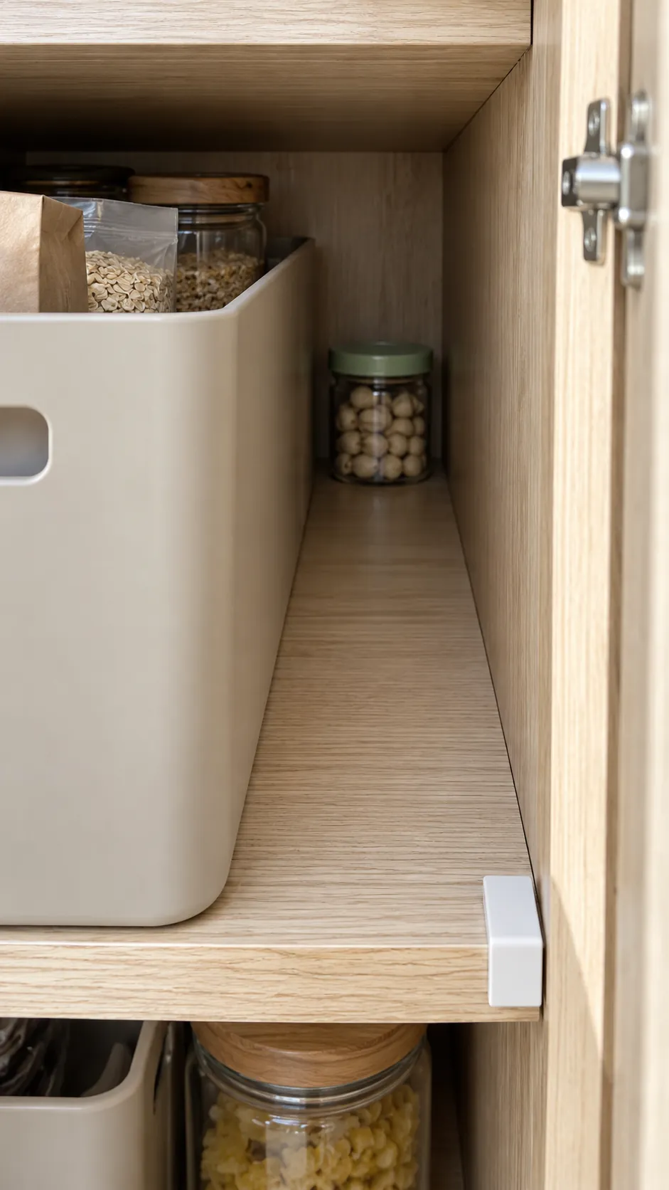 Deep pantry organization: protect the route to the back