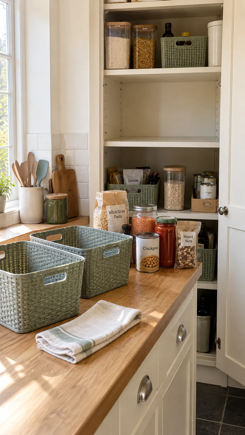Deep pantry organization: reset one deep shelf before shopping