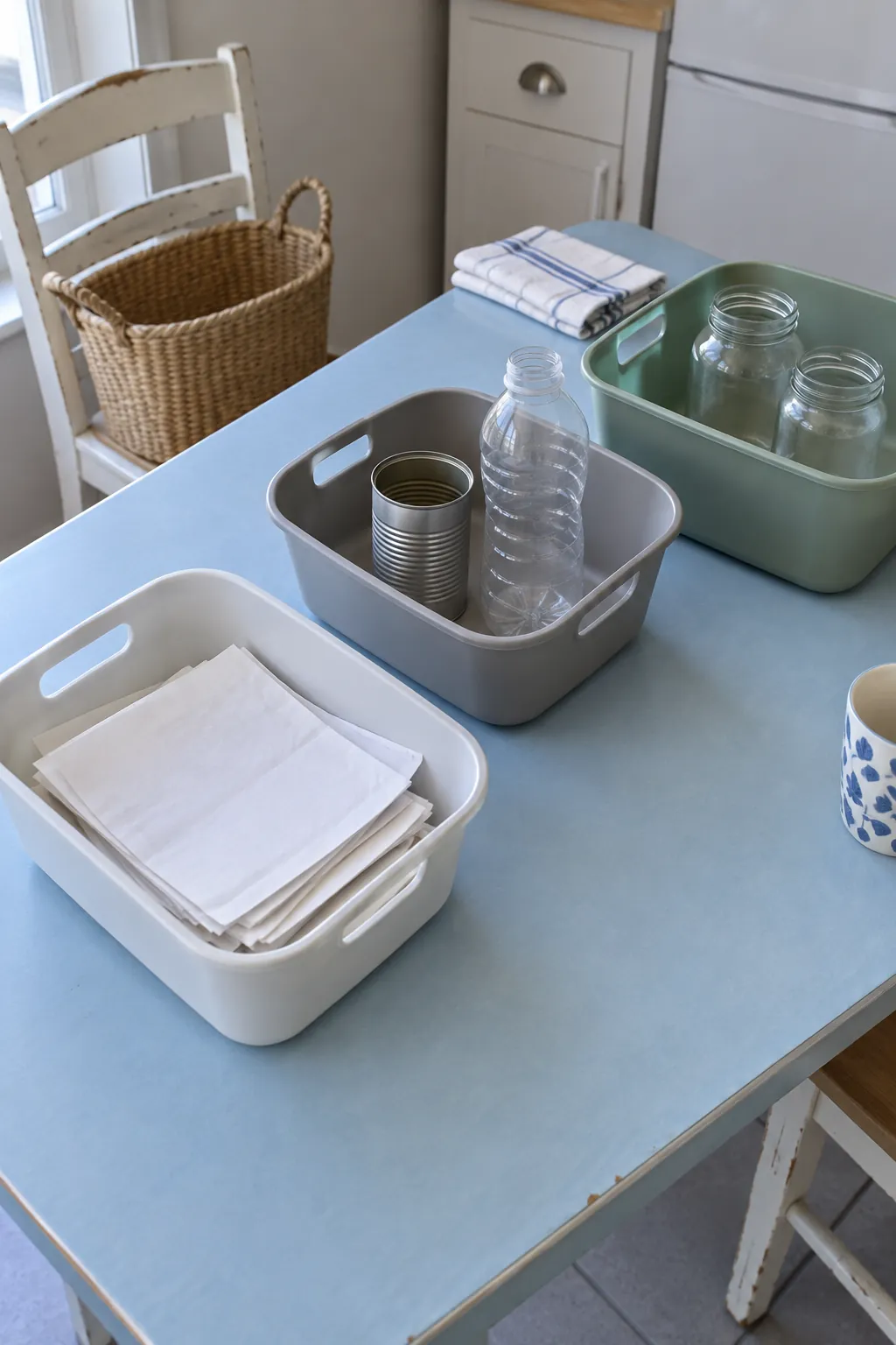 Match separate recycling containers to the materials actually collected