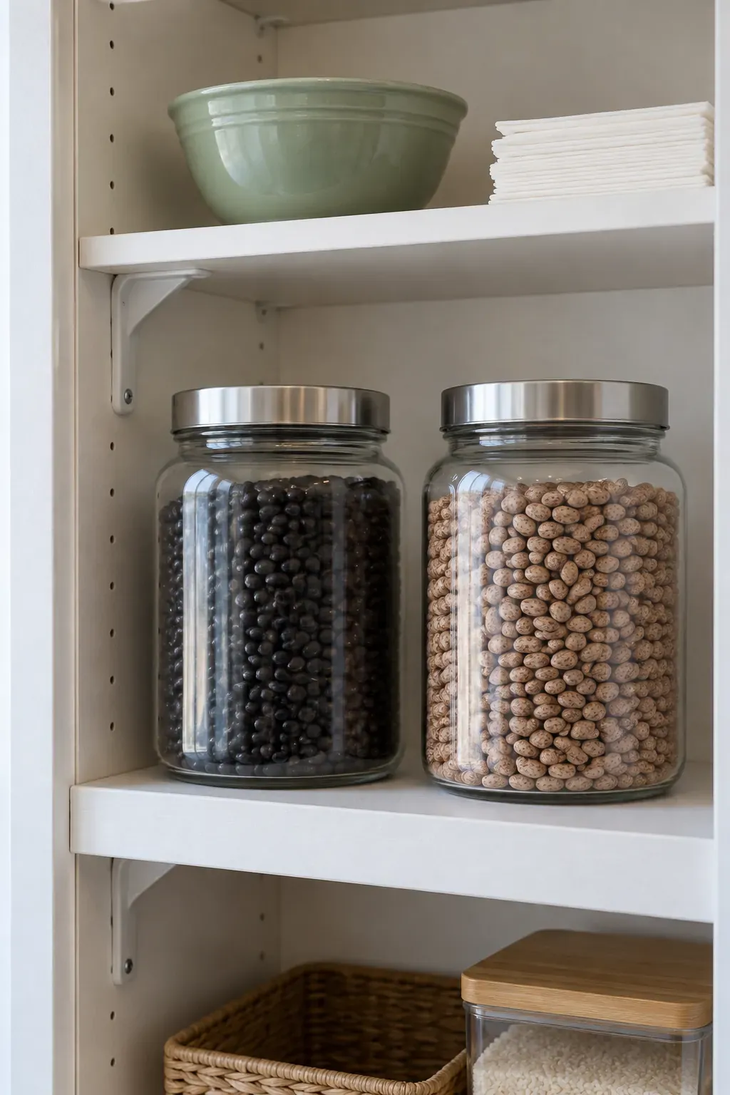 Heavy jars belong at a manageable supported height