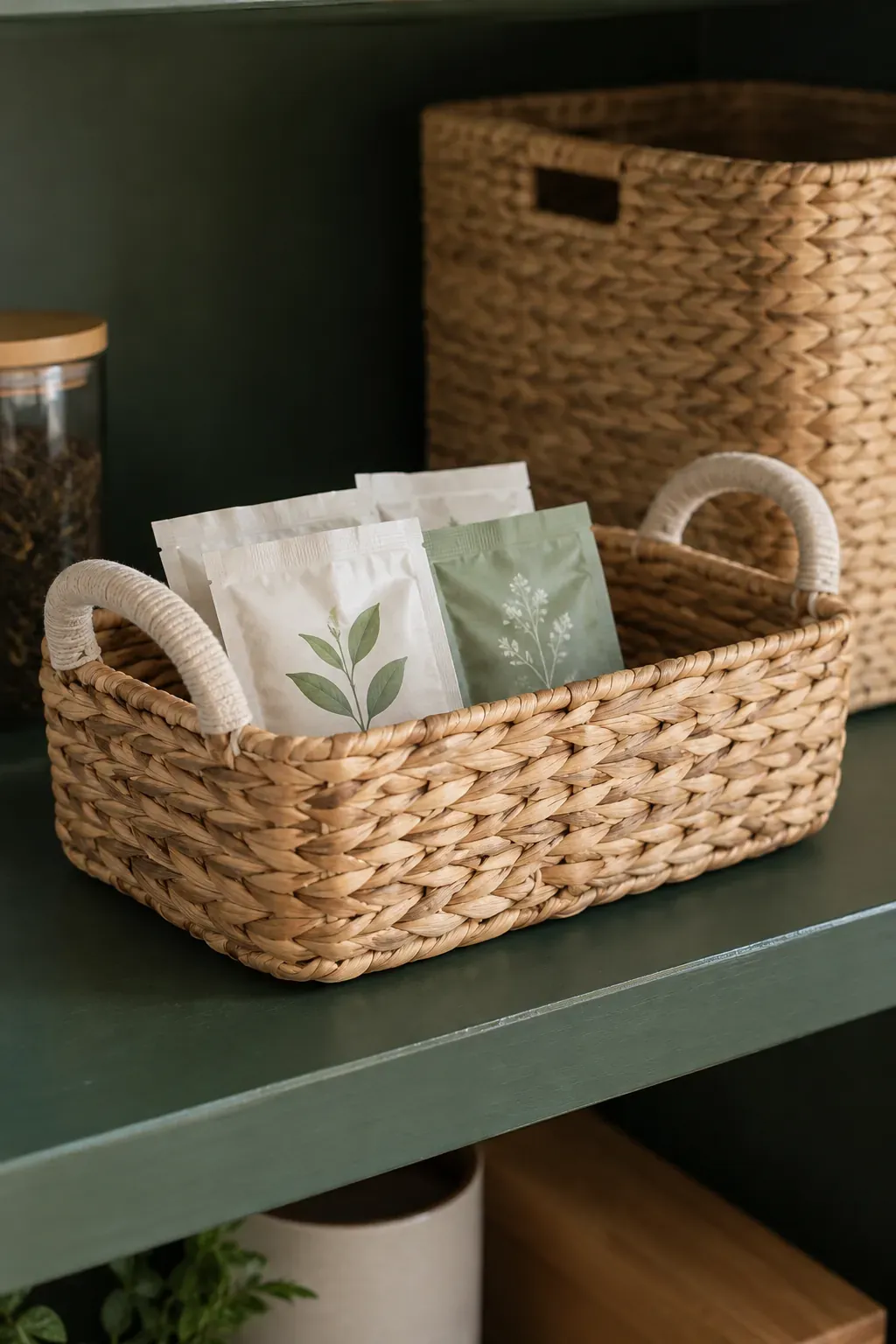 Opaque baskets need an easy stock check