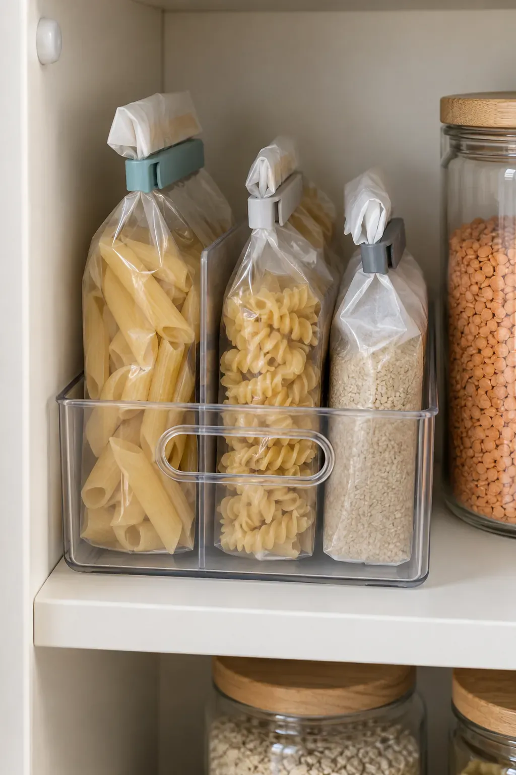 Contain soft packet tops within one useful footprint