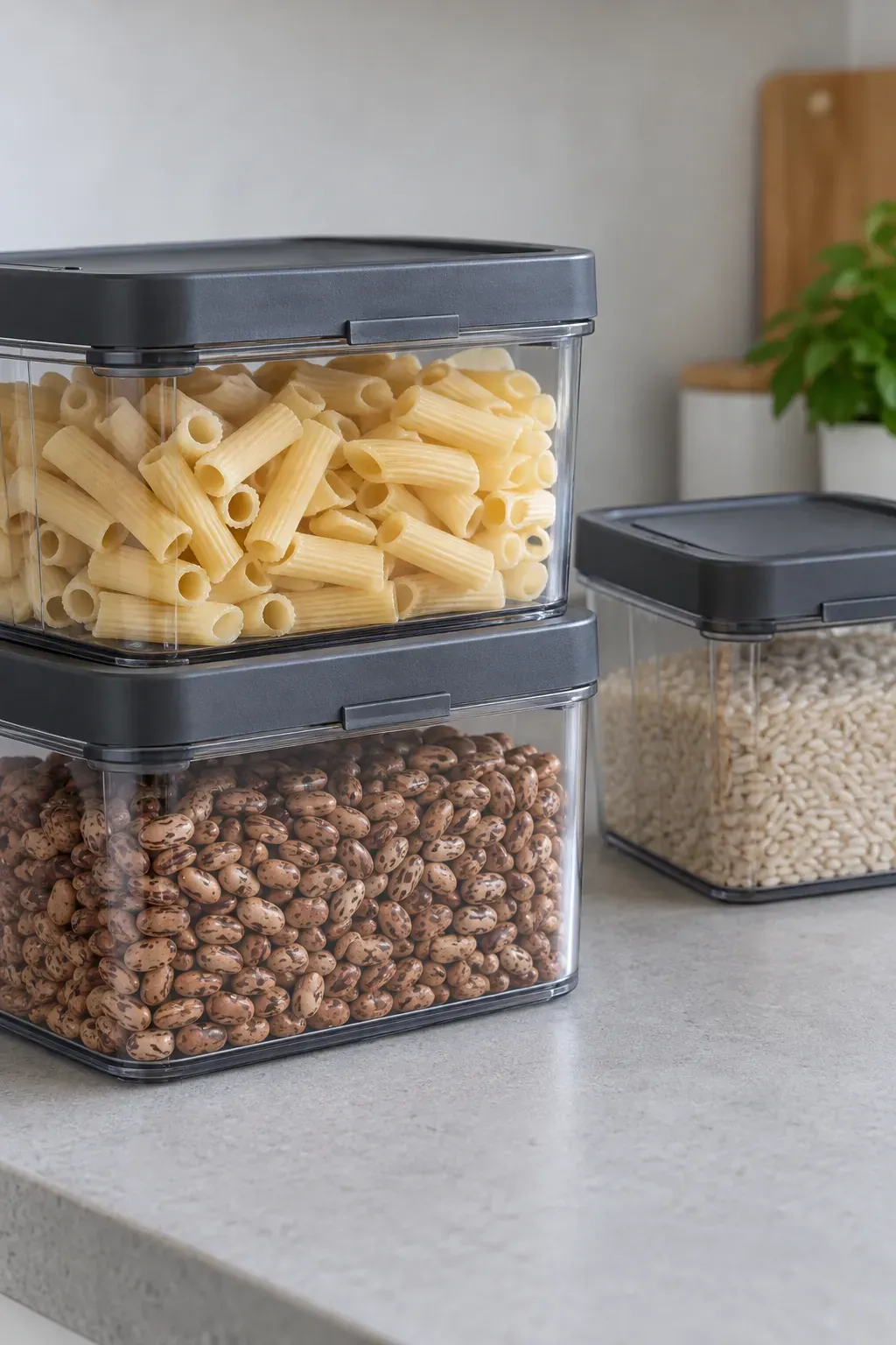 Stack only containers designed to sit securely together