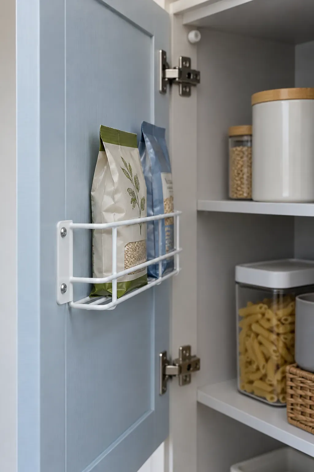 Check a door rack against the closed cabinet clearance