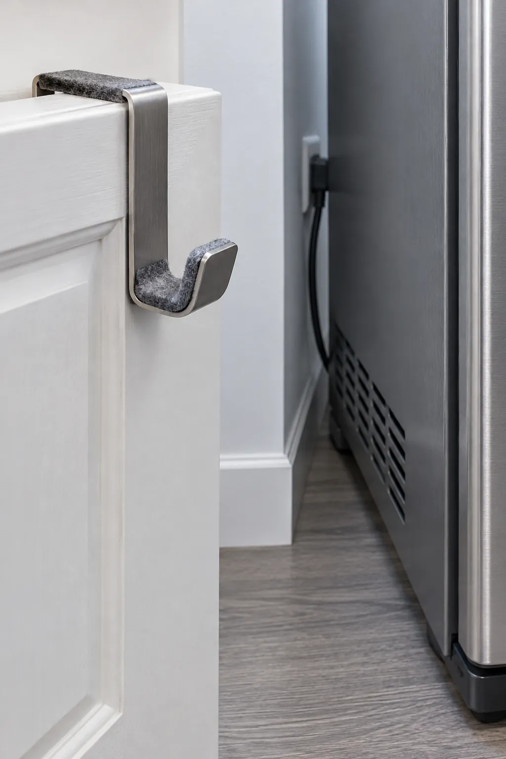 Protective door pads and refrigerator ventilation clearance checked