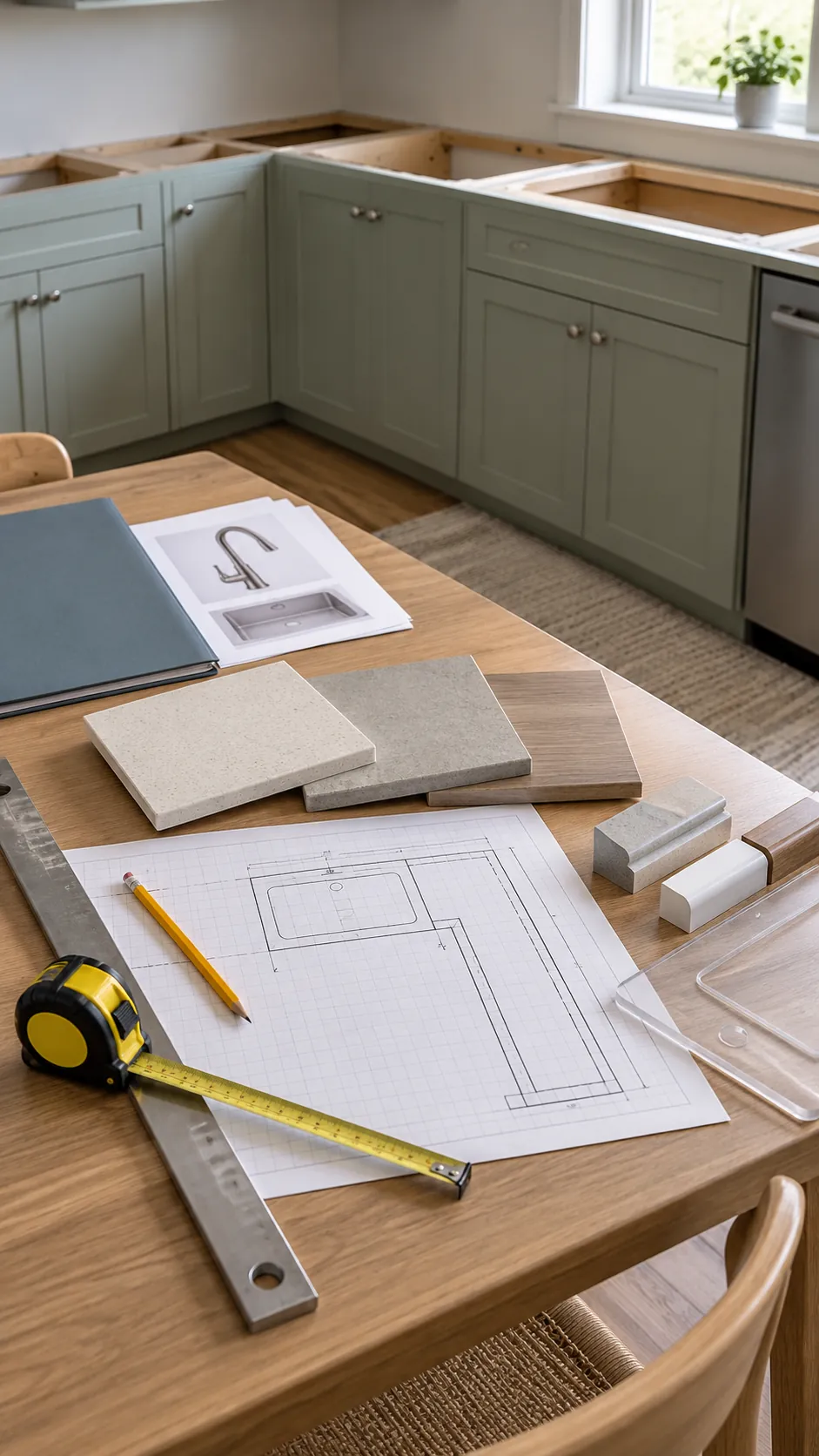 Countertop measurements sink template samples and final order plan