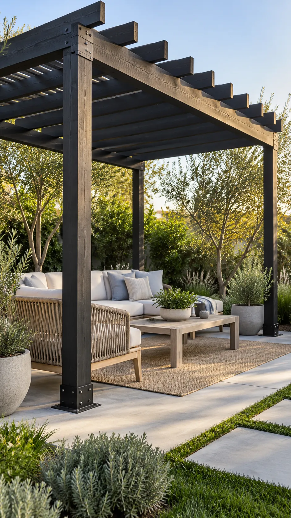 Painted Budget Lumber in a practical backyard