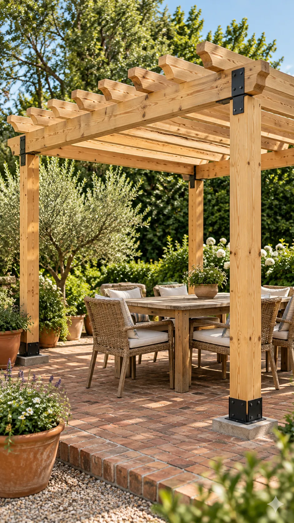 Natural Clear Finish in a practical backyard