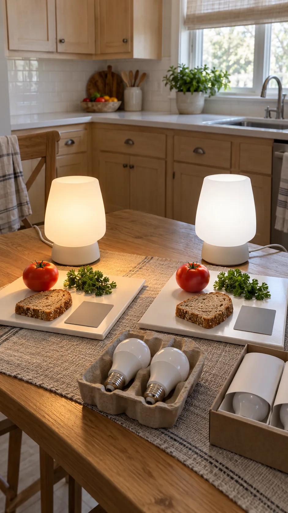 Dimmable kitchen LED bulbs compared for base size and light quality