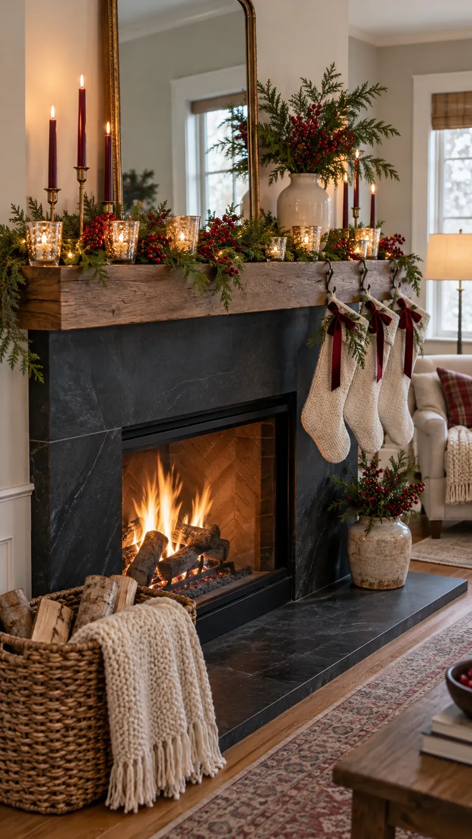 Style Mercury Glass Votives Christmas mantel decor