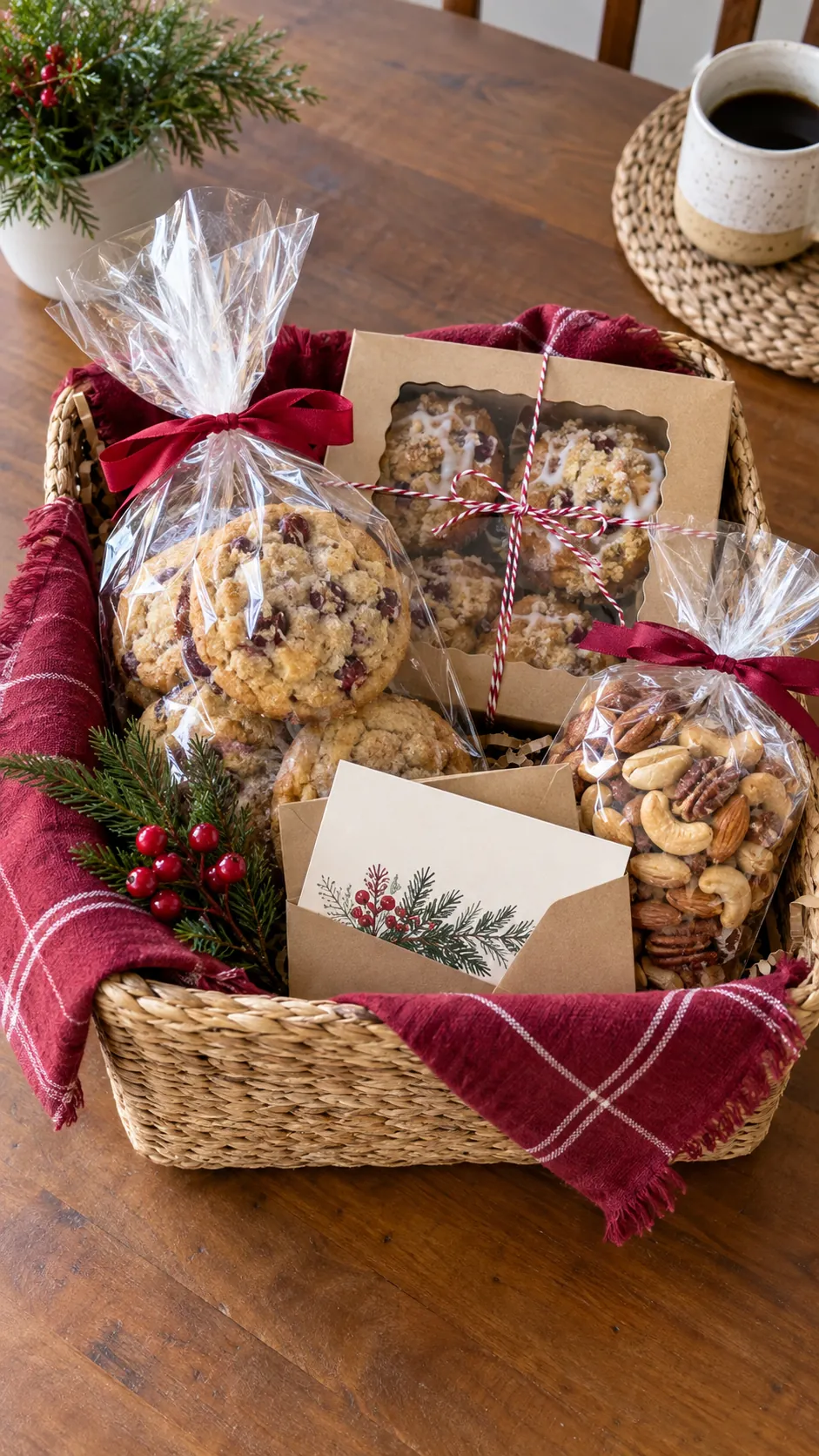 Local Treat Basket arranged as a teacher Christmas gift basket