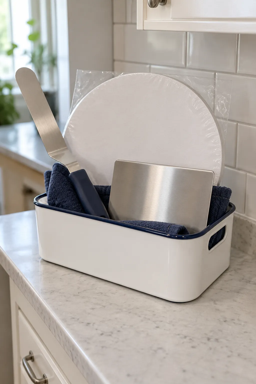 A Cake Finishing Basket for Neater Edges