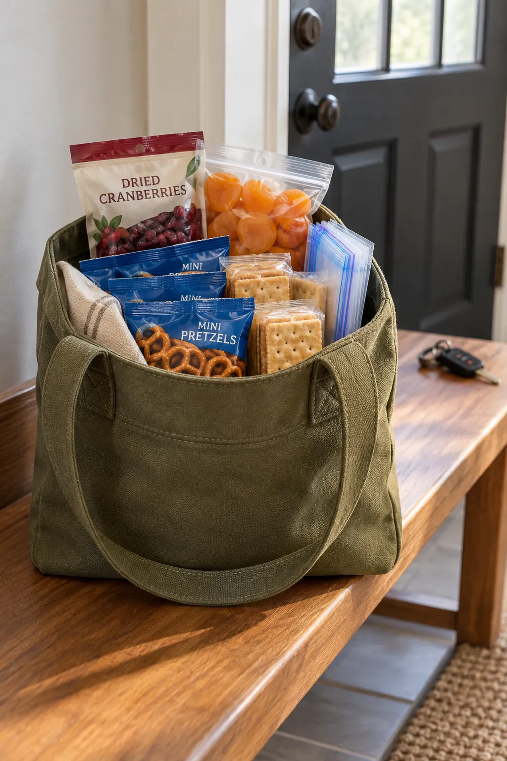A Road Trip Tote With Sturdy Snacks