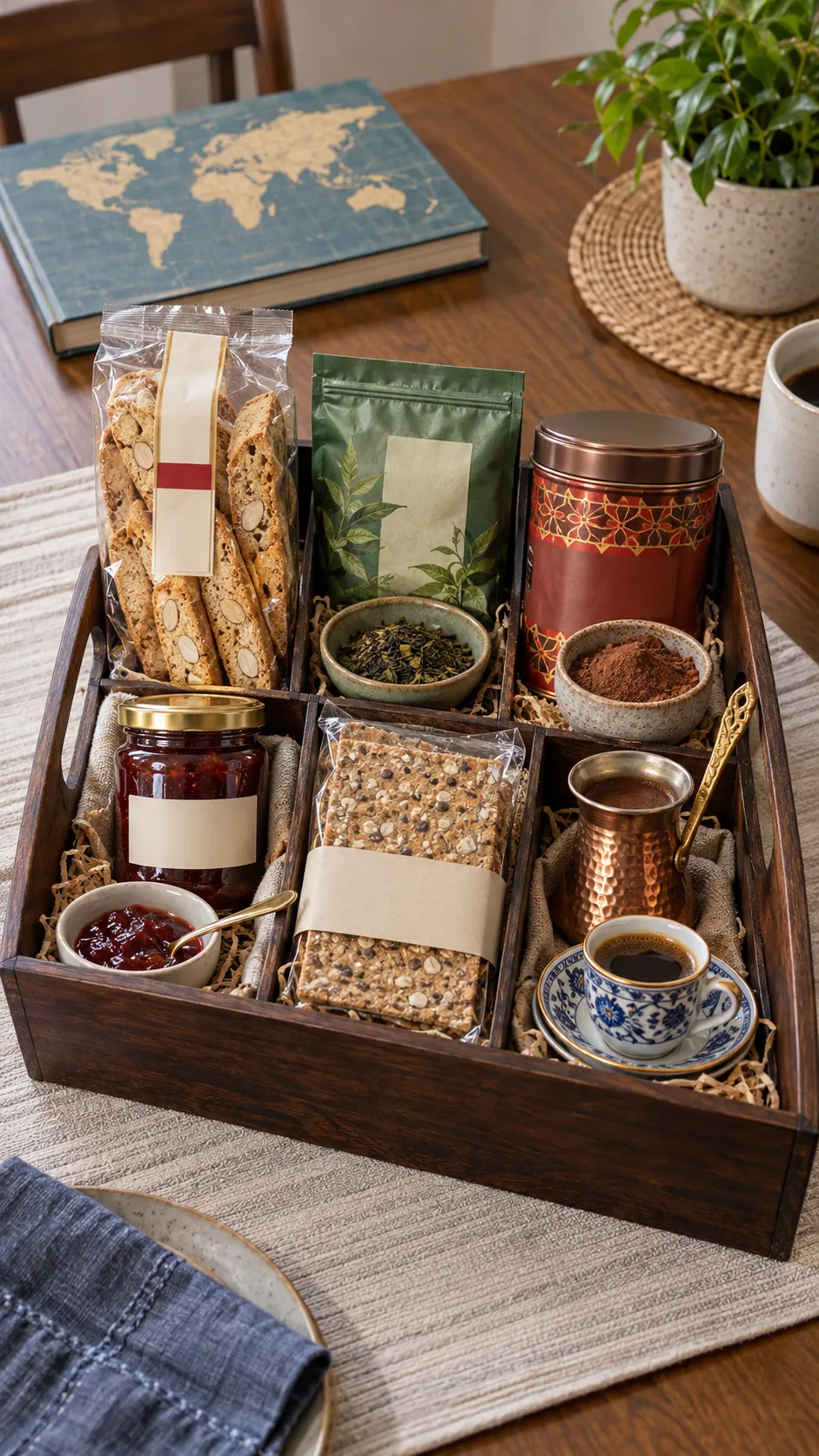 Global Breakfast Sampler arranged as a practical breakfast gift
