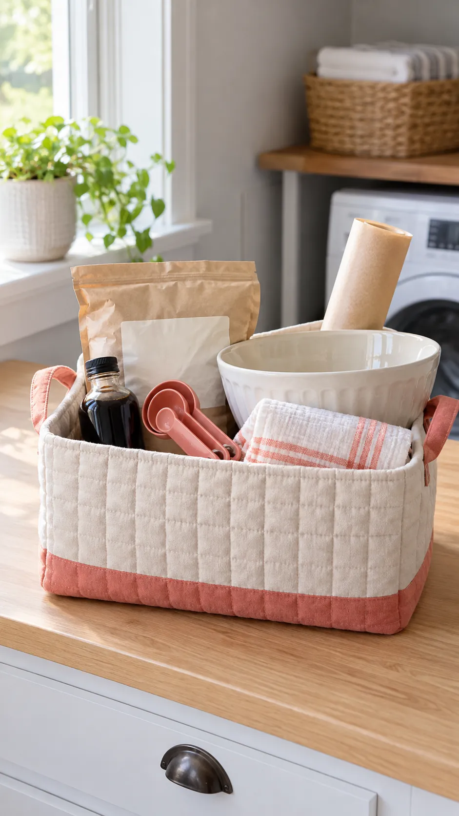 Baking Day Basket arranged as a useful gift basket