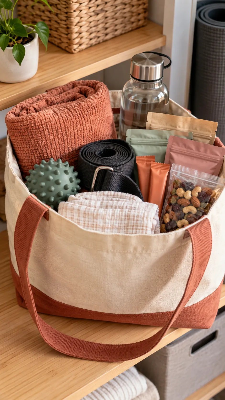 Fitness Recovery Basket arranged as a useful gift basket