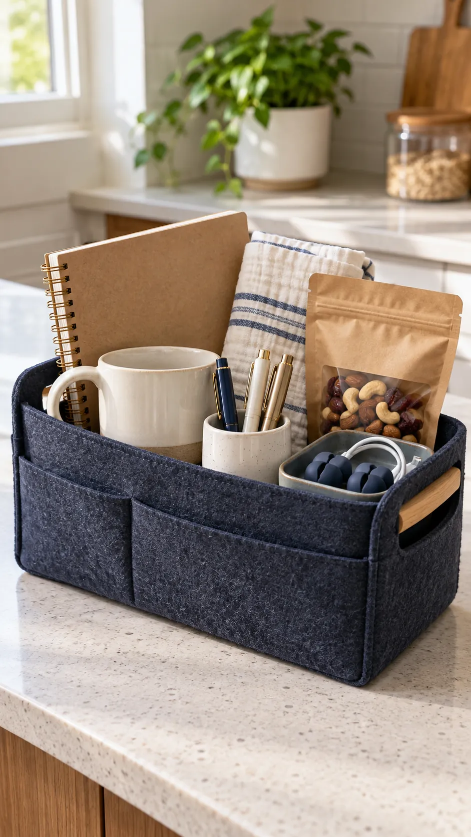 Desk Refresh Basket arranged as a useful gift basket