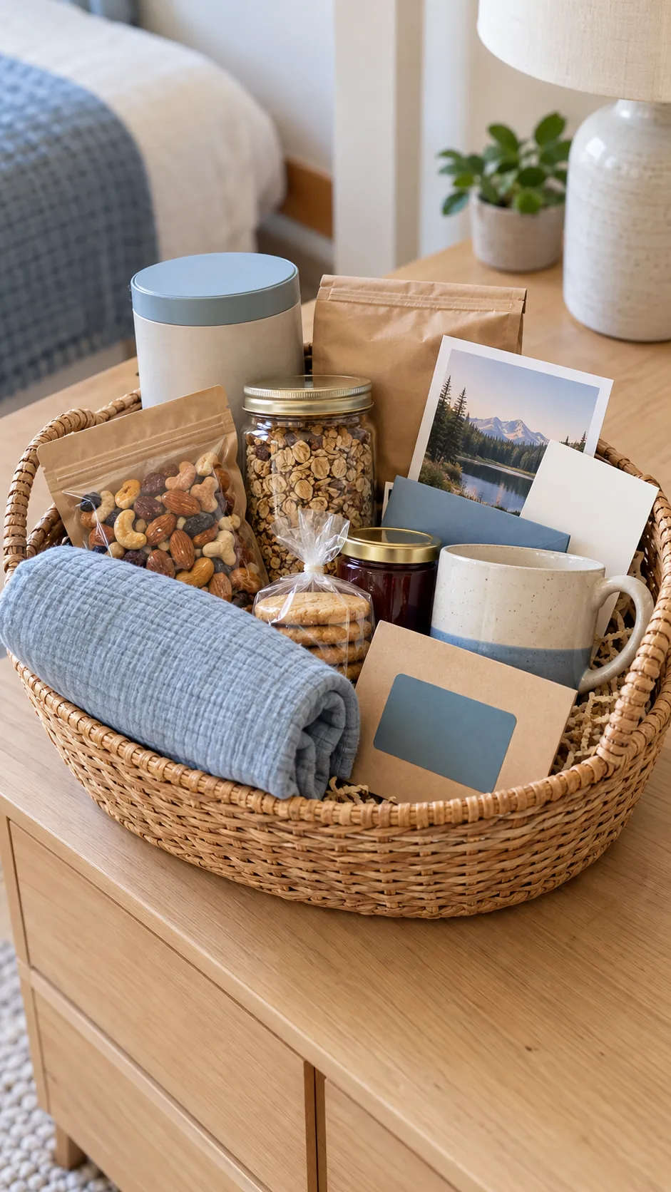 Long Distance Birthday Box arranged as a useful gift basket