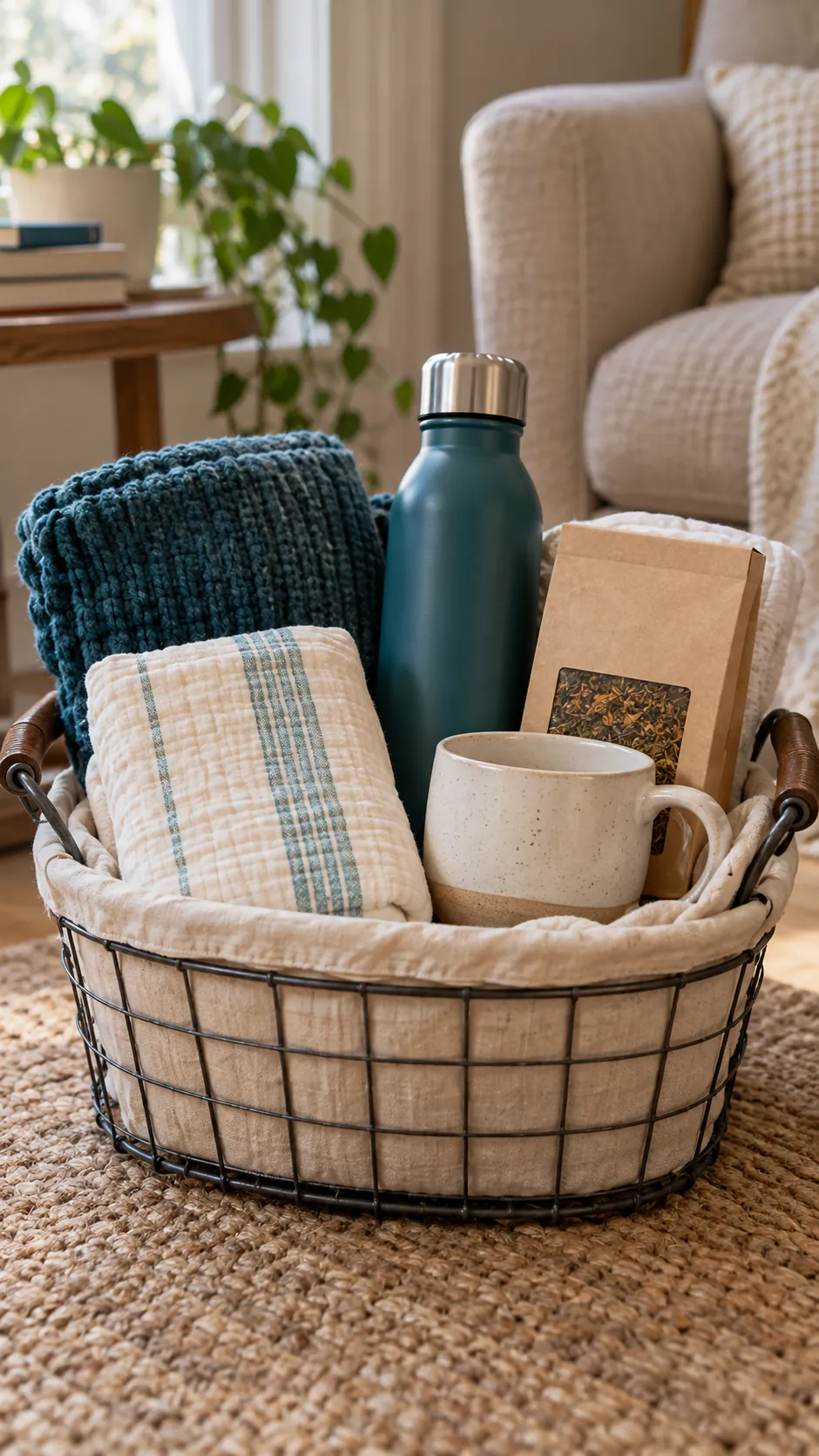 Everything Favorite Basket arranged as a useful gift basket