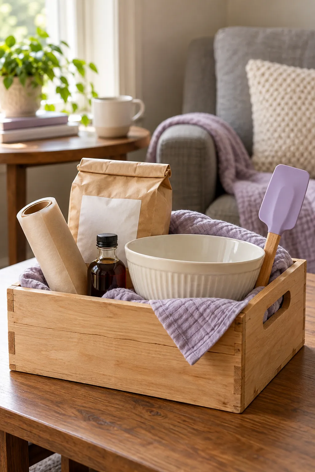 Baking Buddy Basket arranged as a useful gift basket