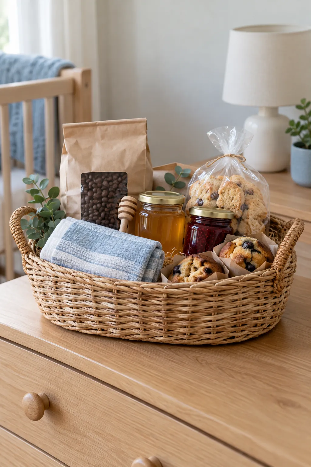 Local Favorites Basket arranged as a useful gift basket