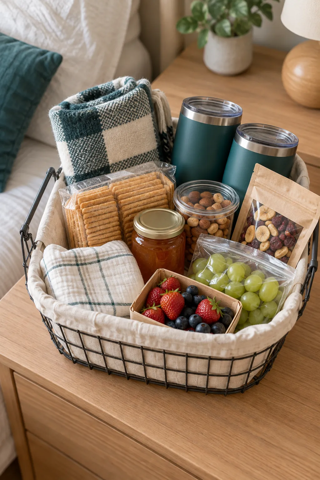 Picnic Friend Basket arranged as a useful gift basket