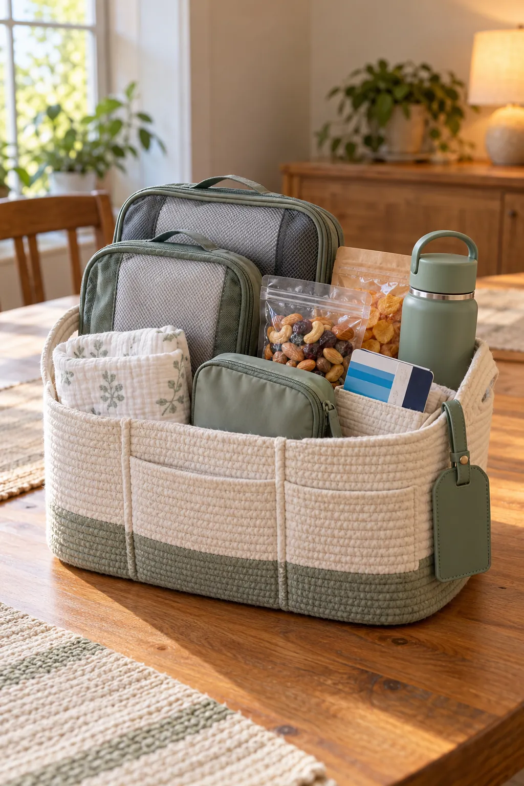 Travel Friend Basket arranged as a useful gift basket