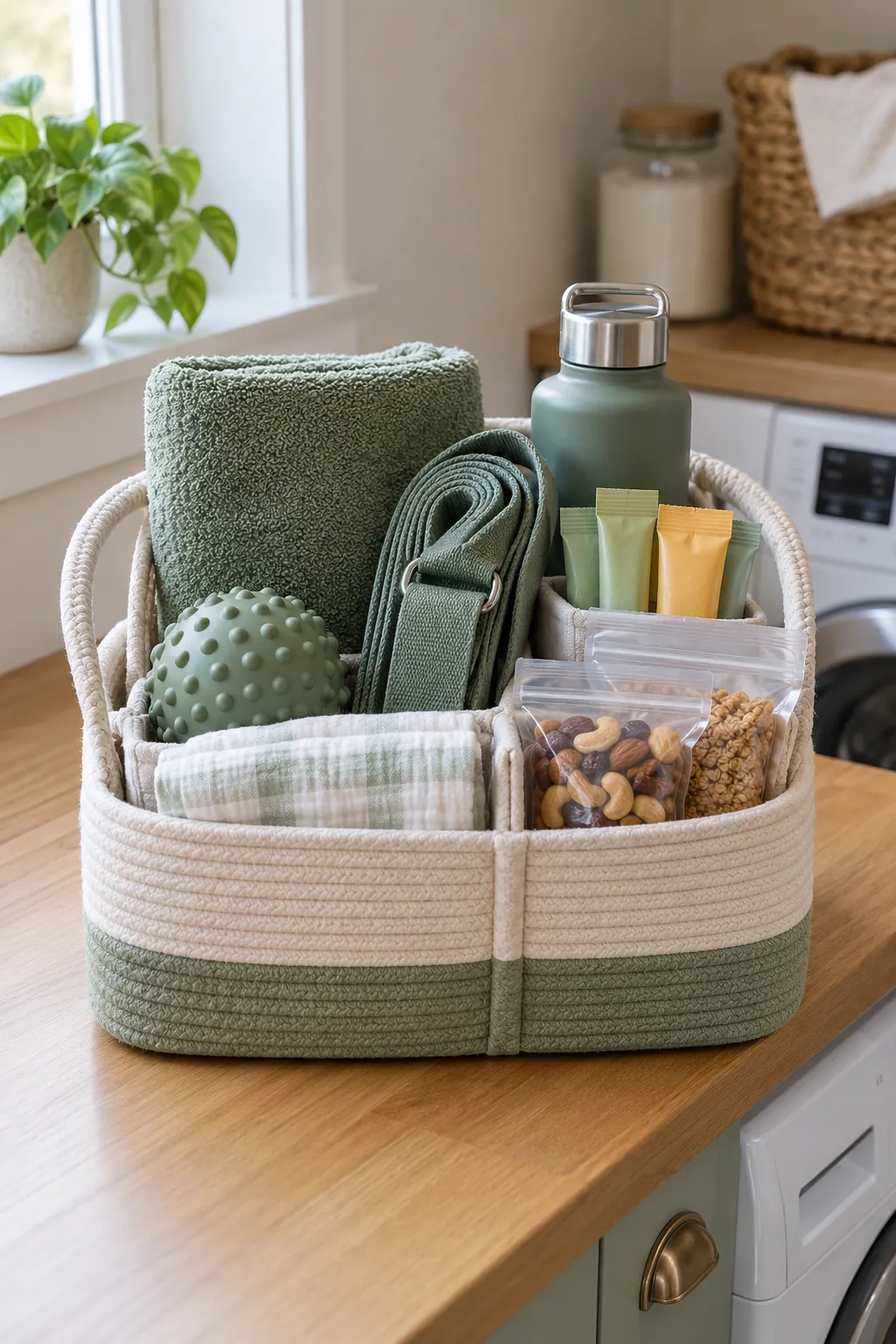 Fitness Friend Basket arranged as a useful gift basket
